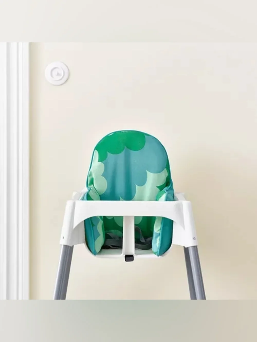 IKEA Antilop Green Scallop Pattern Seat Cover